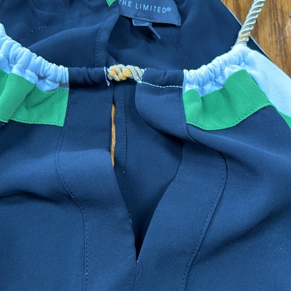 The Limited halter style blouse. Gold cord, navy blue and green. Size Medium. - Picture 7 of 10